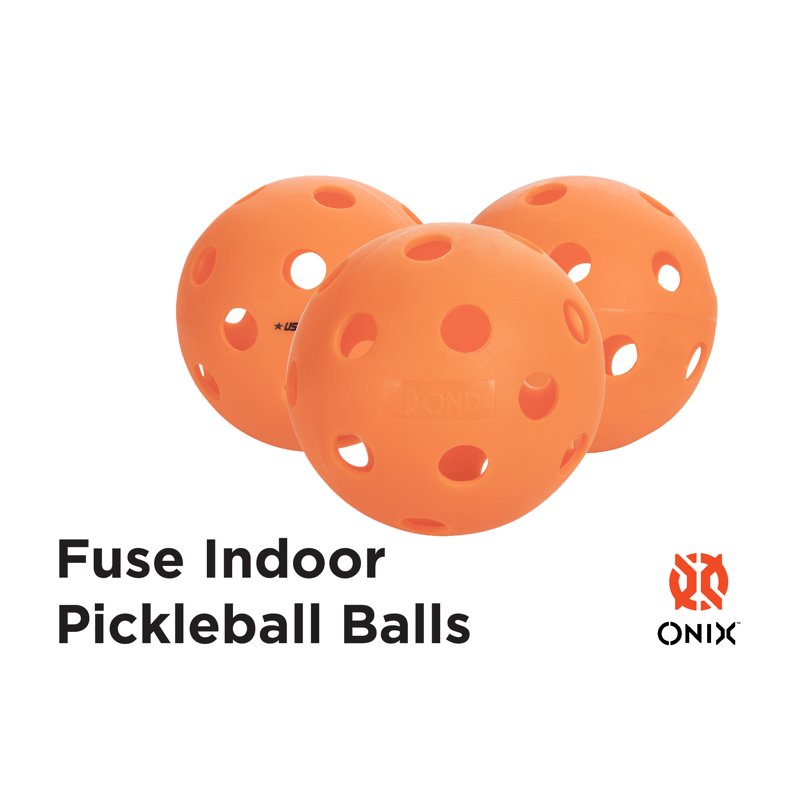 Onix Fuse Indoor Pickleball Balls, 3 Pack - Orange (Variation: 3)