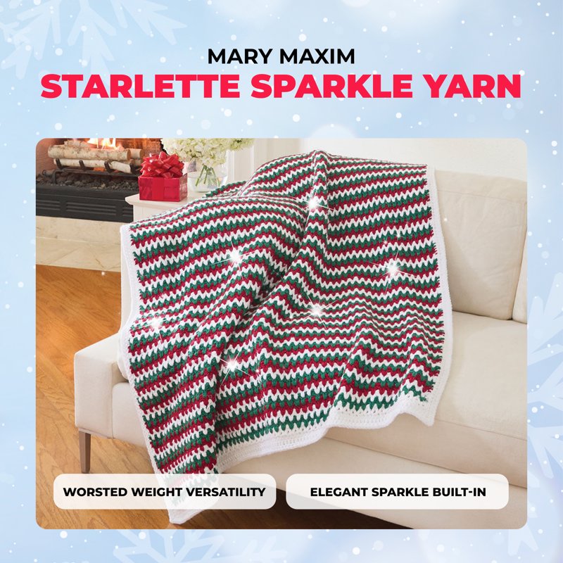 Sparkle Yarn for Knitting & Crocheting - Glitter Acrylic Craft Yarn