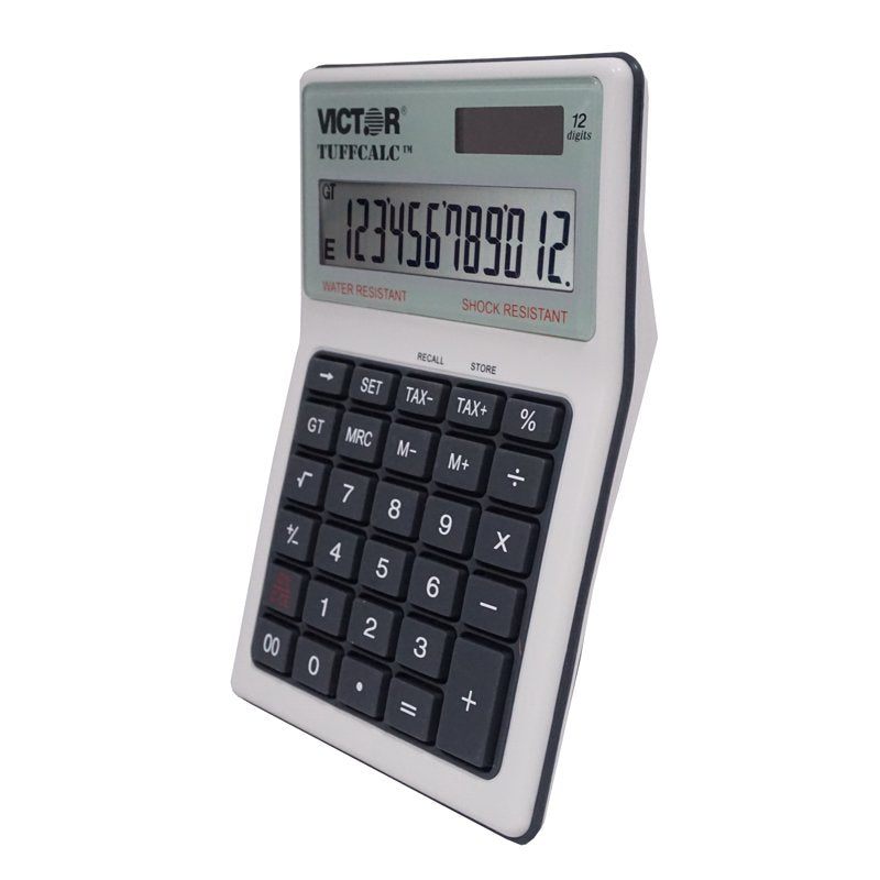 Waterproof Shock-Resistant 12-Digit Calculator for Work Environments