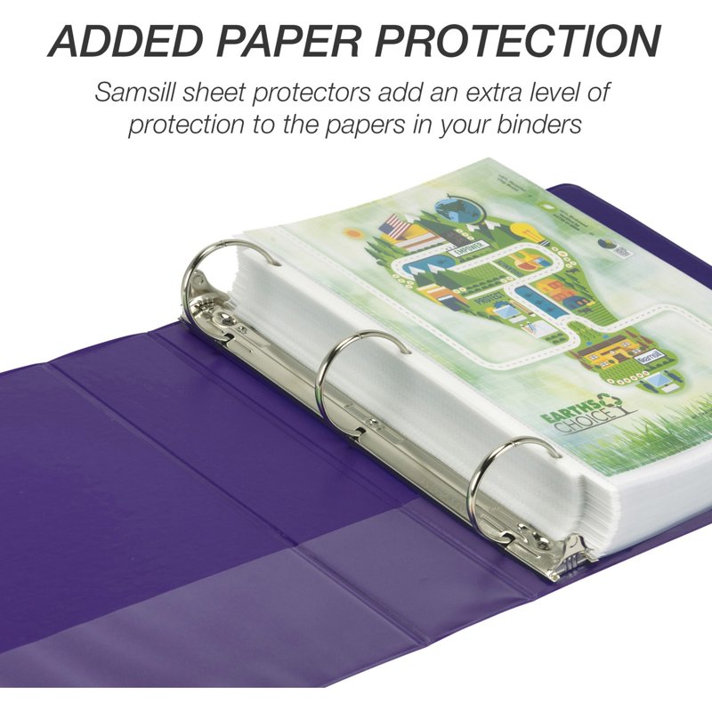 Plant-Based 2-Inch 3-Ring View Binder Set, 4 Pack - Samsill Earth’s Choice, Assorted Colors