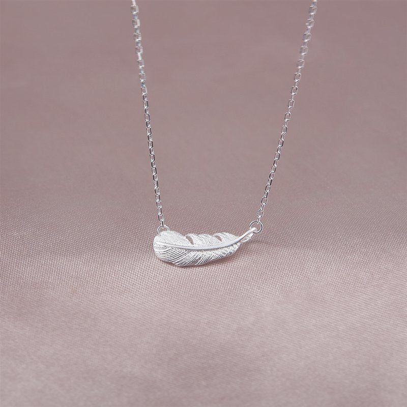 Sterling Silver Nurse Gift Necklace - Angel Feather Pendant with Chain