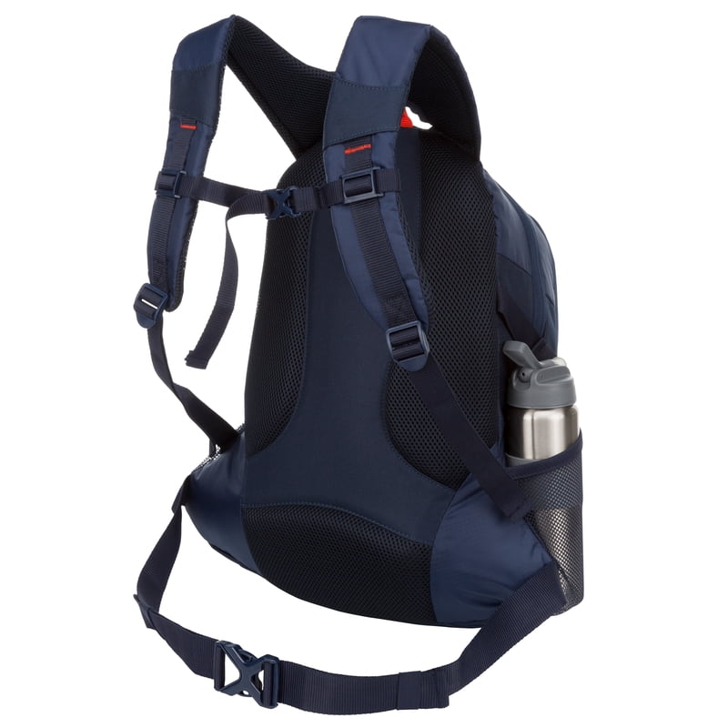 30L Unisex Outdoor Hiking Backpack with Water Bottle - Blue
