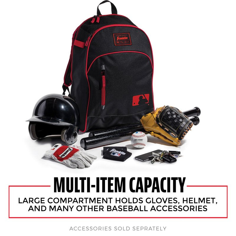 Youth Baseball Bat Pack Bag - Holds 2 Bats, Large Storage, Ventilated & Comfortable Straps