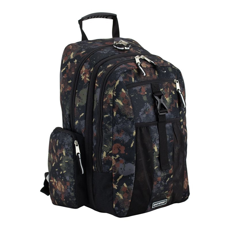 Unisex 19-Inch Recycled Expandable Backpack with Multiple Pockets and Water-Resistant Bottom