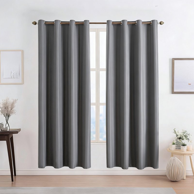 Blackout Indoor Outdoor Curtains - Waterproof Room Darkening Drapes 59x63 Inches