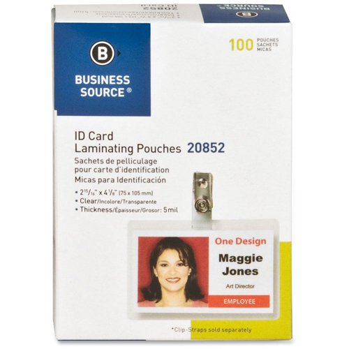 Government ID Laminating Pouches Clear 5 Mil Medium-Weight Protection Box