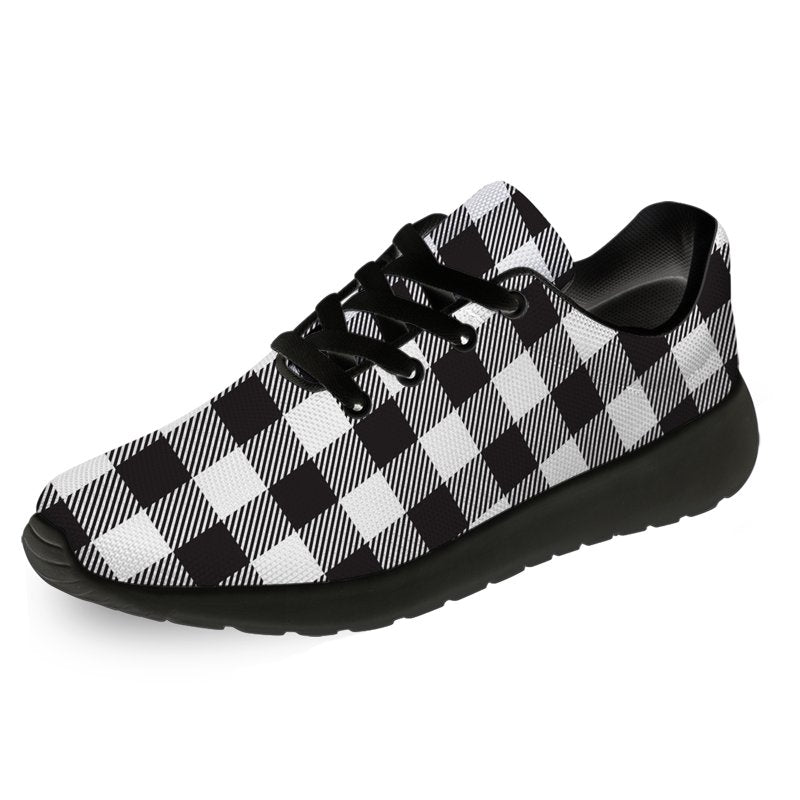 Women’s Tennis Shoes Plaid Sneakers Breathable Lightweight Athletic Sneakers
