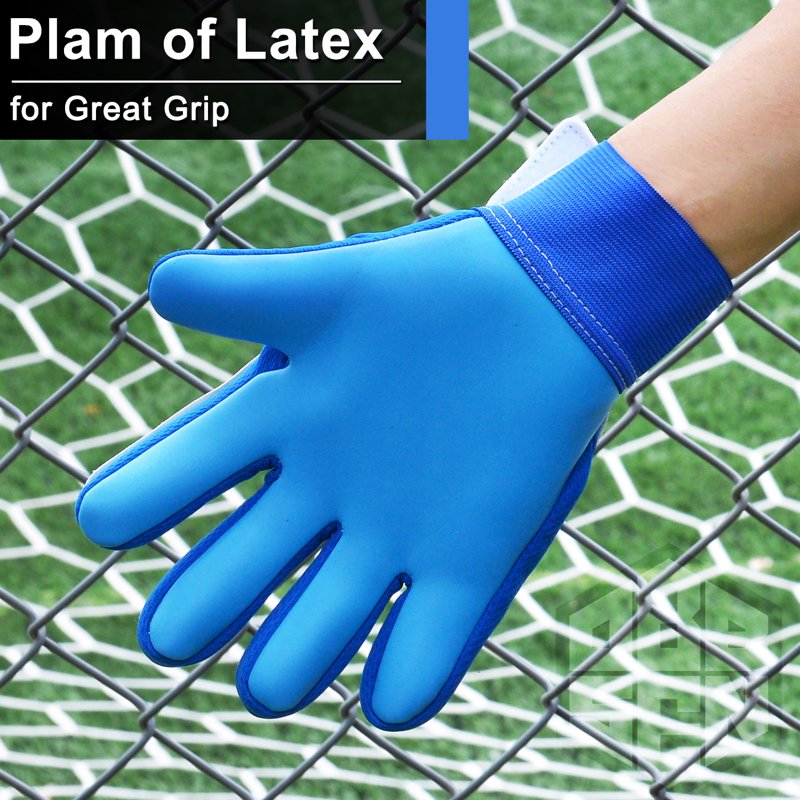 Obbsen Kids Goalkeeper Gloves with Grips Palms - Blue Impact, Variation 5