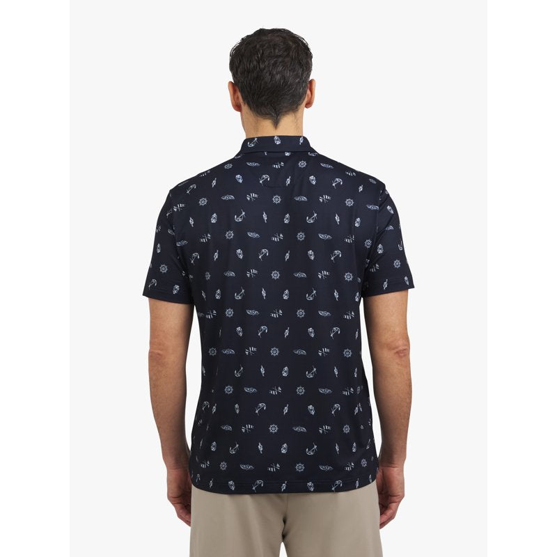Men's Performance Golf Polo Shirt - Moisture-Wicking Knit Mesh
