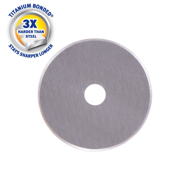 2 Pack Rotary Fabric Cutting Blades - Titanium Bonded Replacement Blades for Sewing & Craft