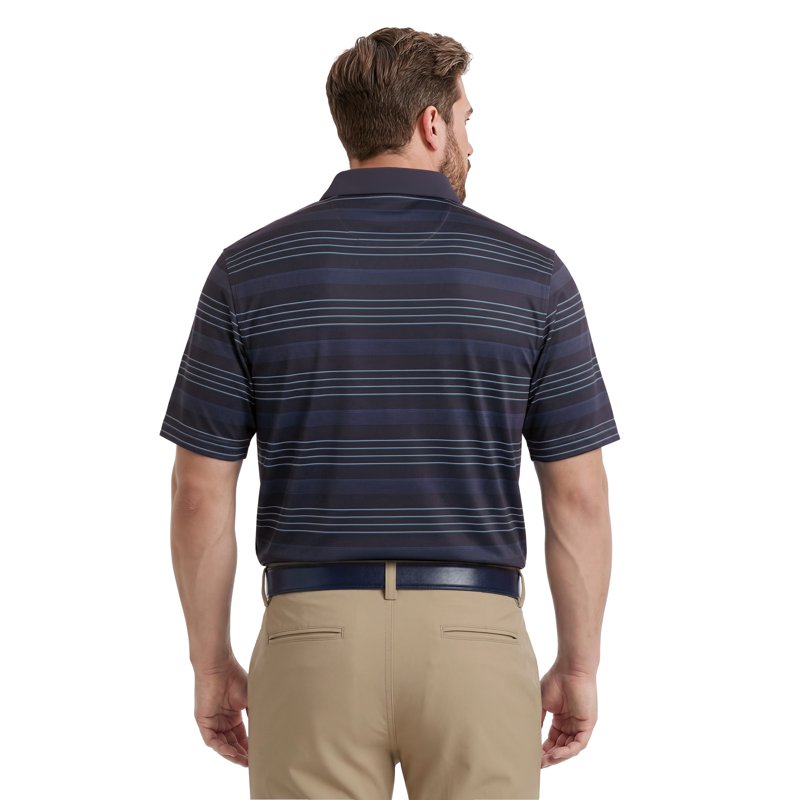Men's & Big Men's Striped Performance Polo Shirt - Multiple Sizes & Colors
