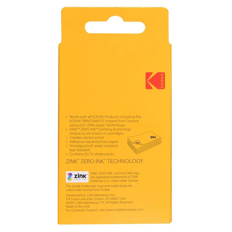 Kodak Zink Photo Paper Kit 2x3 Inches with Frames, Album & Stickers