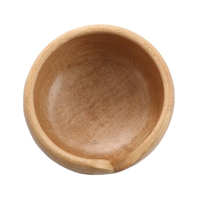 Wood Yarn Bowl with Mother of Pearl for Knitting Crochet & Weaving