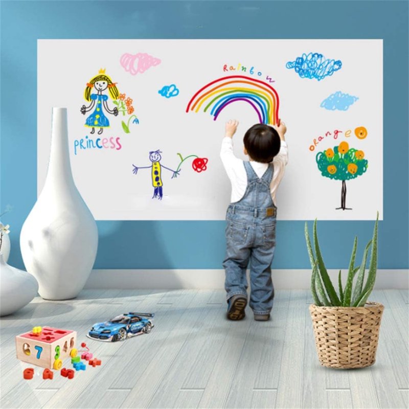 Magnetic Whiteboard Sticker, Removable Self-Adhesive Dry Erase Sheet for Office & Home