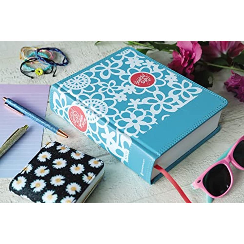 NIV Coloring Bible for Girls - Teal LeatherSoft Hardcover, 178982