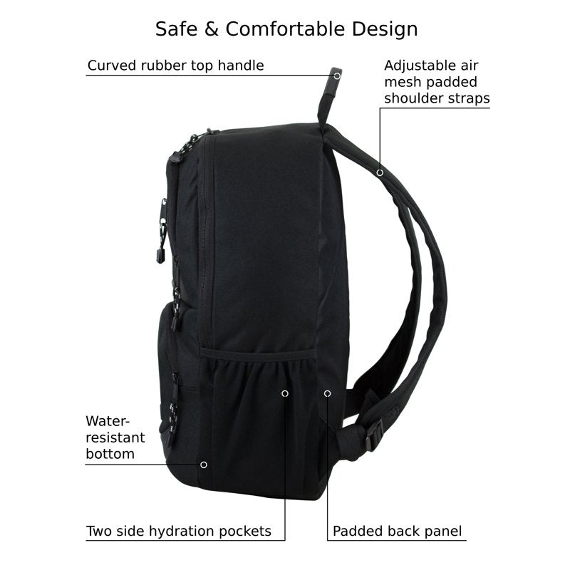 Unisex Commuter Tech Backpack with Laptop Sleeve - Multiple Colors