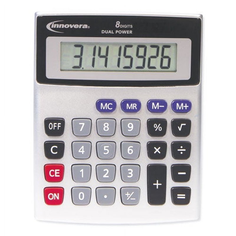 Desktop Calculator Dual Power 8-Digit LCD Pack of 2, 5 or 10
