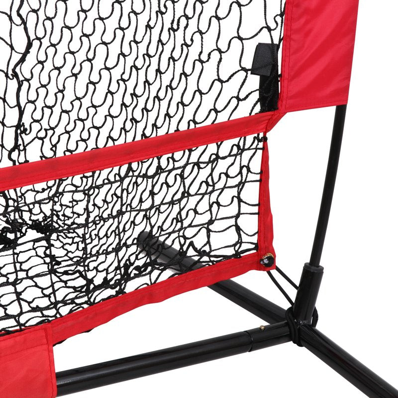Portable Baseball & Softball Practice Net 5x5ft with Metal Frame & Carry Case