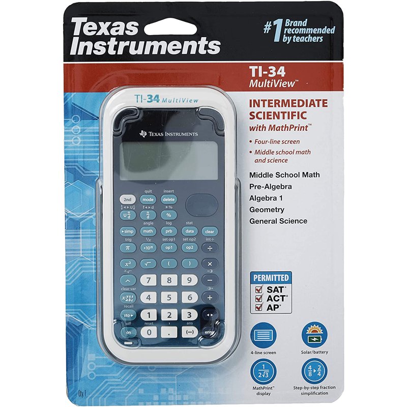 Scientific Calculator with MathPrint Dual Power Display, Auto Power Off
