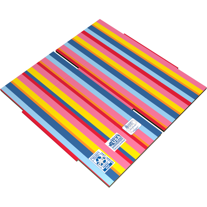Small Shipping Box 6x6x6 Inches - Pack of 3 Striped E-Commerce Packaging