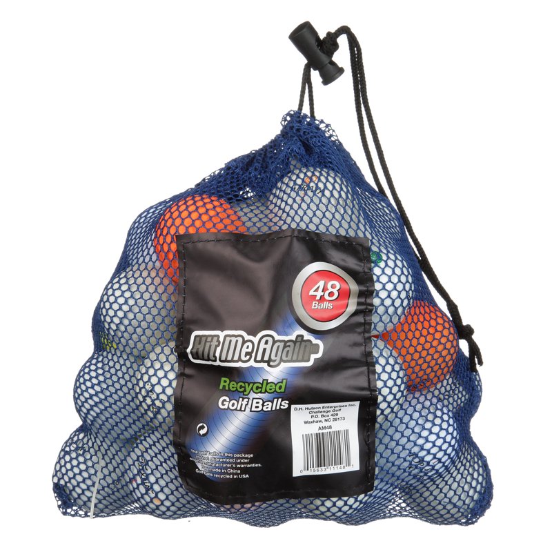 Recycled Golf Balls Assorted Colors 48 Pack - Golf Practice & Play