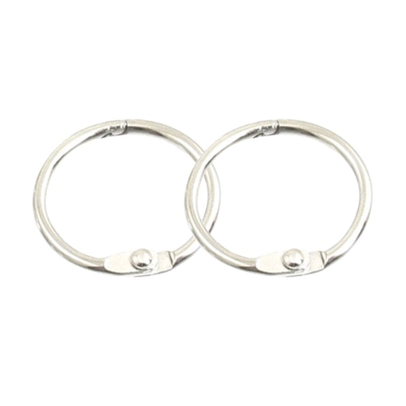 1 Inch Metal Binder Rings - 20 Pack for Office, Scrapbooking, Keychains