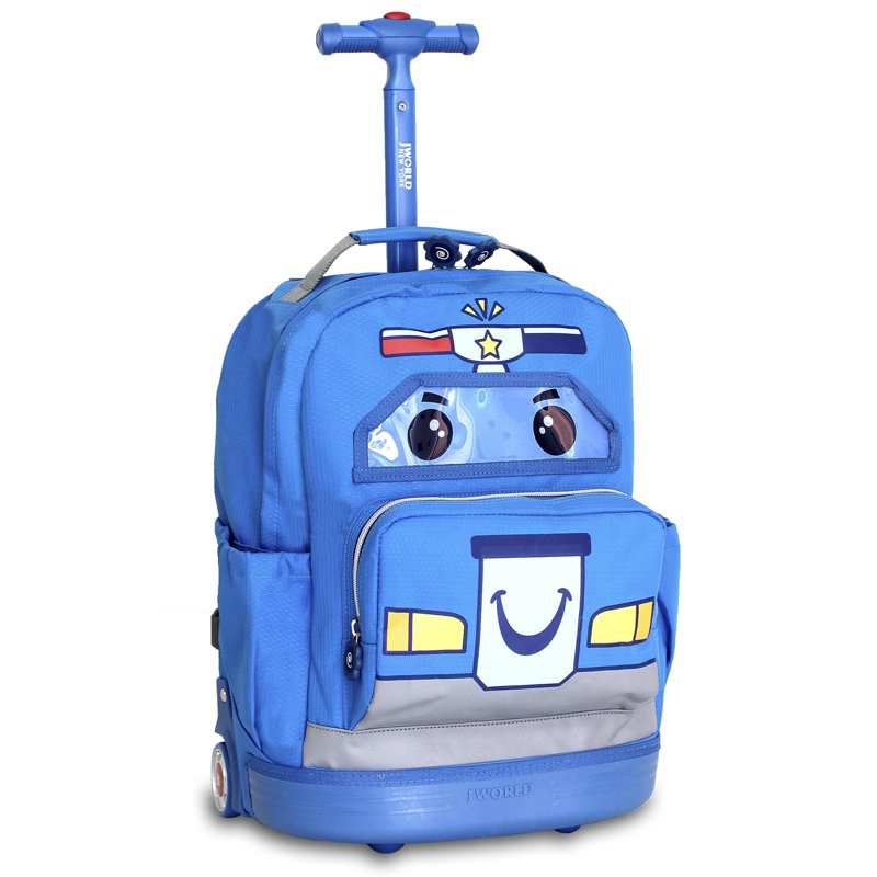 Kids Rolling Backpack with Character Design 16-Inch School & Travel Bag