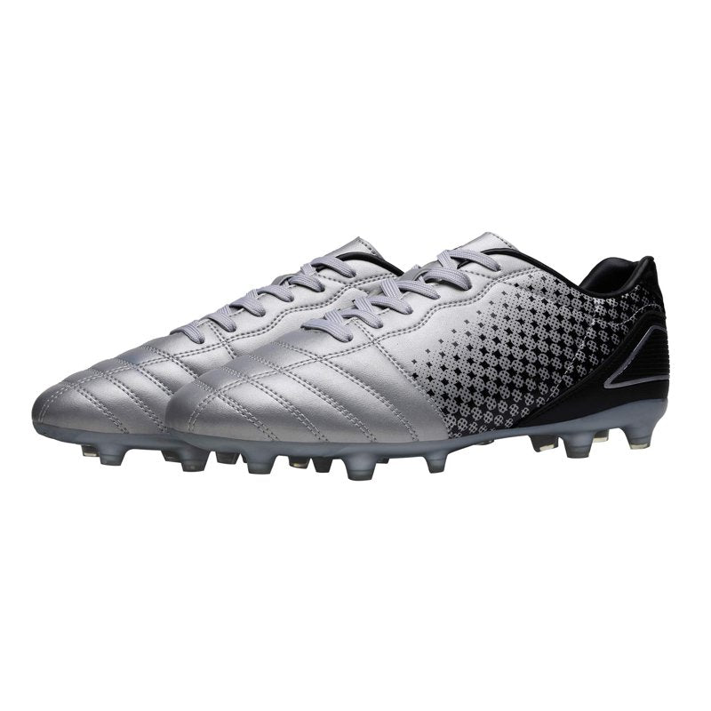 Dream Pairs Men's Firm Ground Soccer Cleats 8.5W Silver/Black, Wide