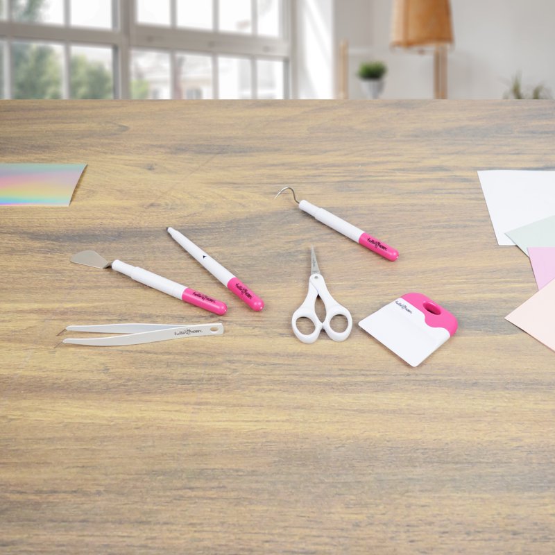 Pink Craft Vinyl Die-Cutting Accessory Tool Kit - 5 Pieces for Scrapbooking & DIY