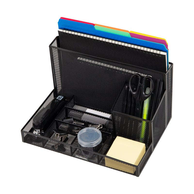 Desktop Organizer with Office Supplies - File Storage & Desk Storage Solution