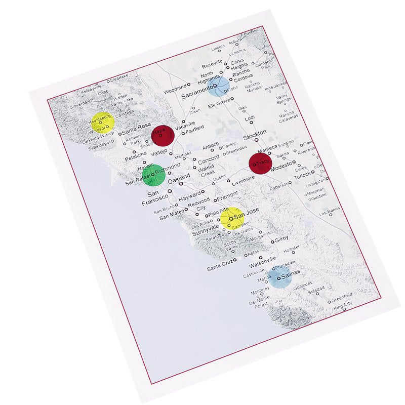 See-Through Color Dot Stickers 3/4 Inch - 1,015 Removable Labels for Office & Organization