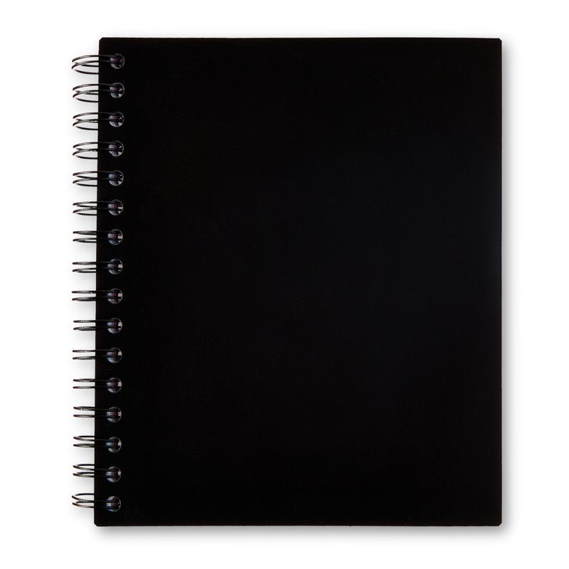 5-Subject Poly Notebook with Repositionable Dividers - 6x8.26 Black, 150 Sheets