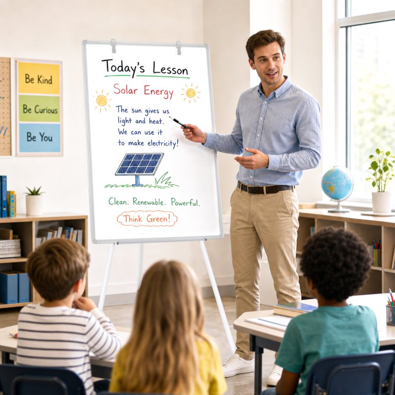 Portable Magnetic Whiteboard Easel with Adjustable Tripod Stand 36x24 Inch