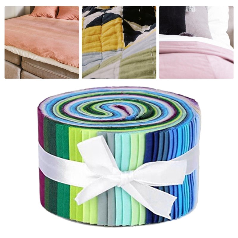 Multicolor Quilting Fabric Strips Set for Sewing & Crafting - 36 Pieces