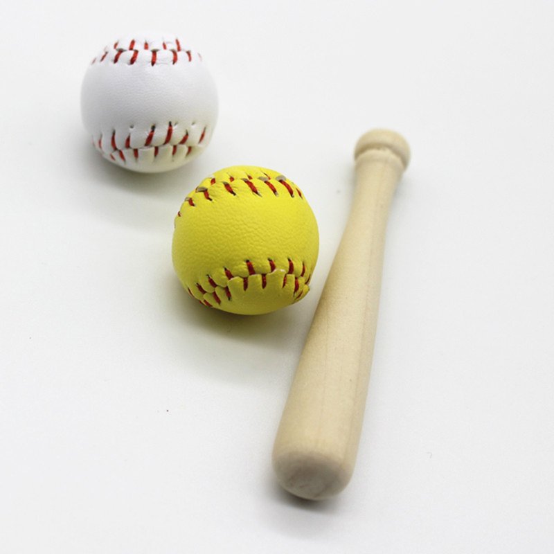 Newborn Photography Props Set with Mini Baseball Bat, Glove & Ball - Baby Photoshoot Accessories