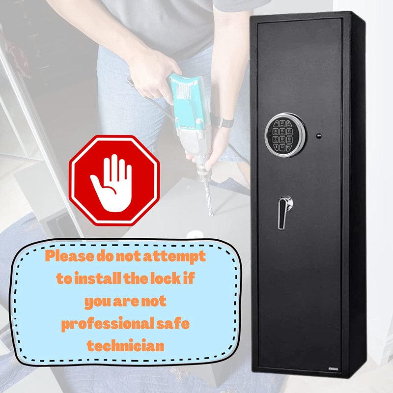 Gun Safe Lock Replacement with Digital Solenoid Lock & Chrome Keypad