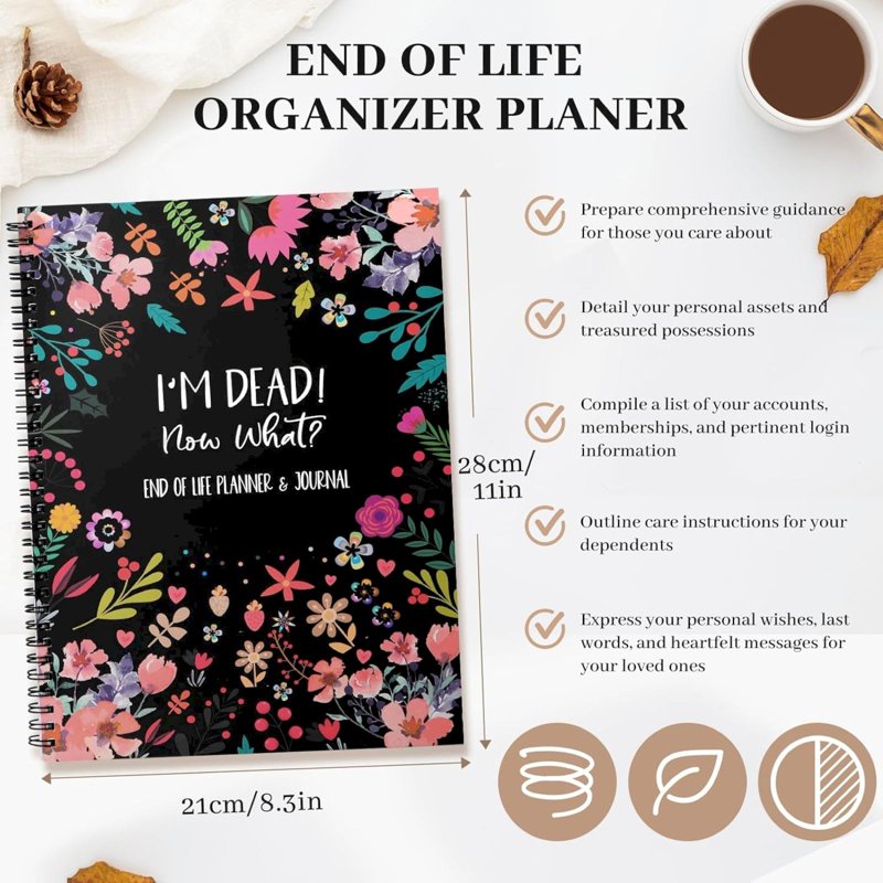 End of Life Planner – Estate Planning Organizer for Final Wishes & Beneficiary Will Prep