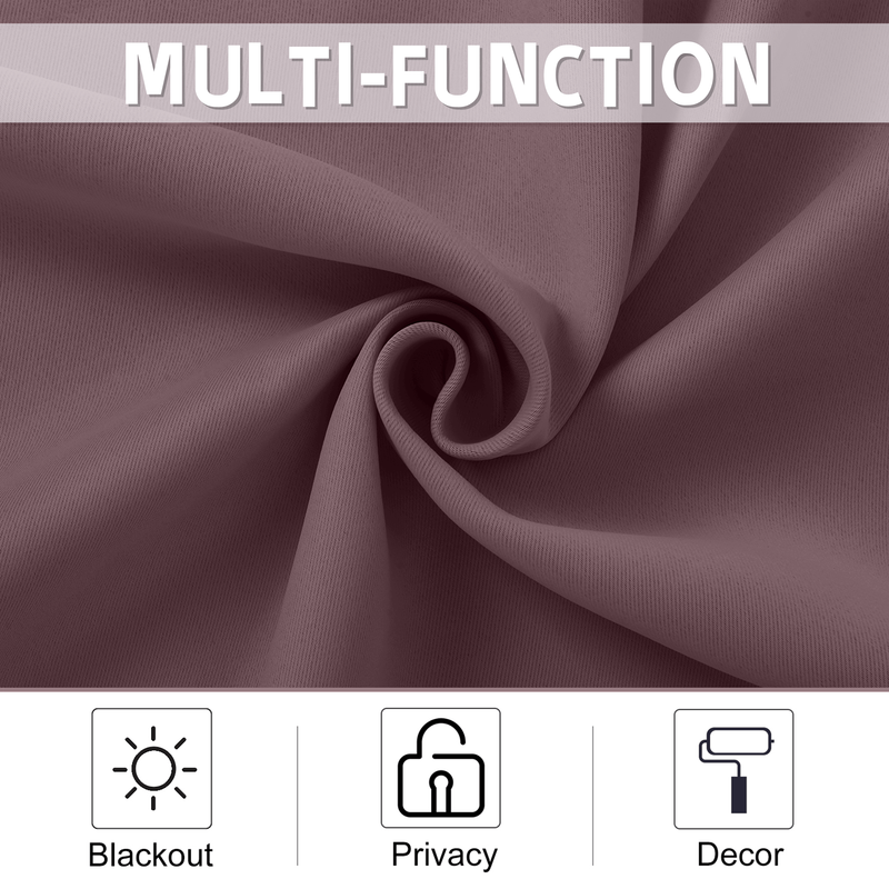 Blackout Insulated Curtains for Small Windows - Energy Efficient Privacy Drapes