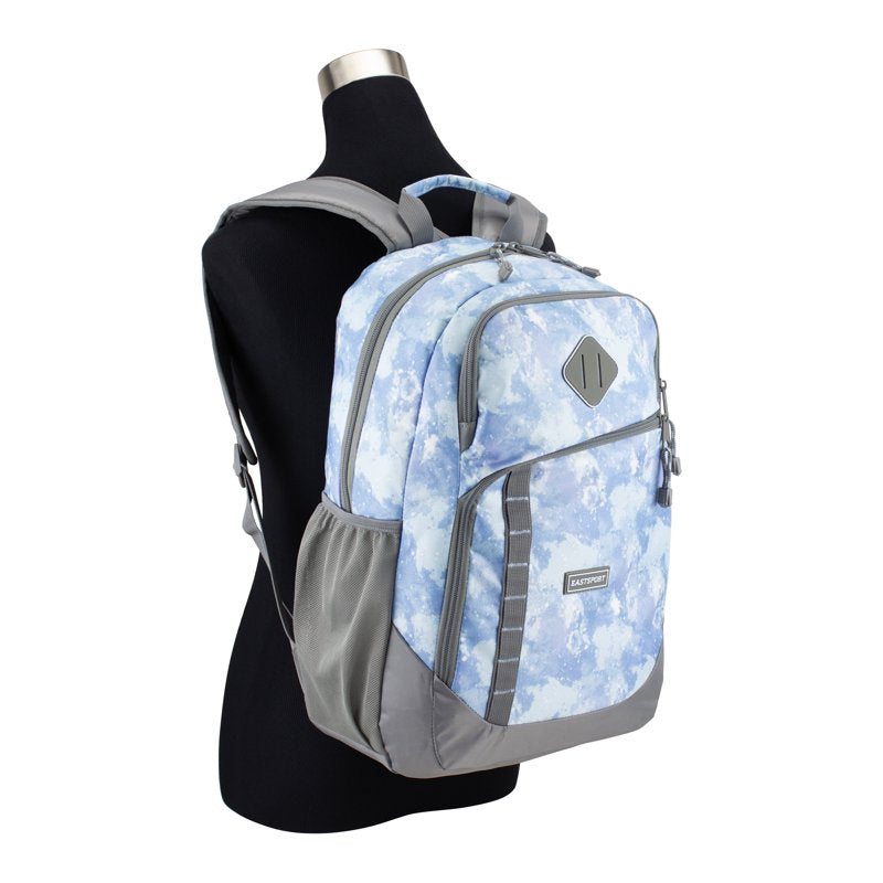 Unisex 18-Inch Sports Backpack with Water-Resistant Bottom and Laptop Sleeve
