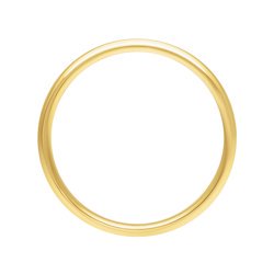Gold Plated Sterling Silver Wedding Band for Men and Women - 4MM