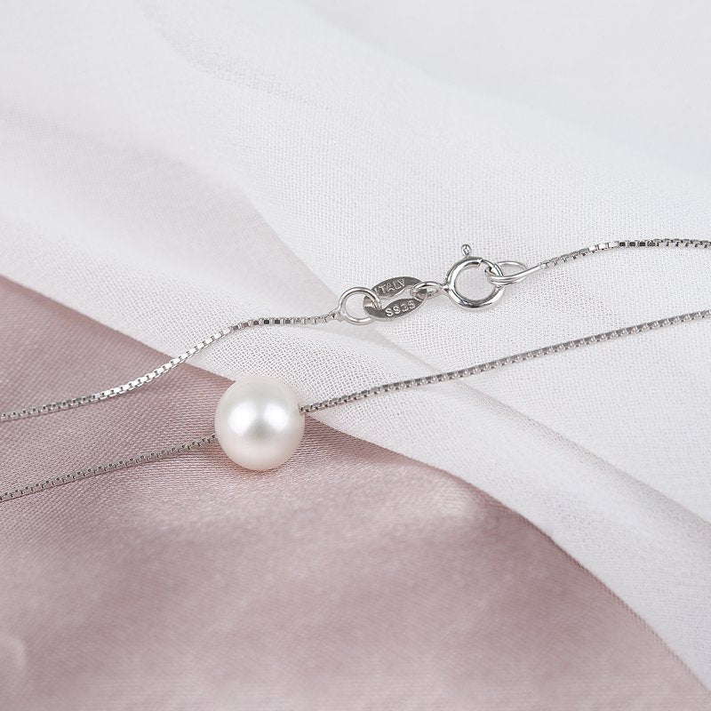 Personalized Granddaughter Necklace Gift with Pearl and Silver or Gold Chain