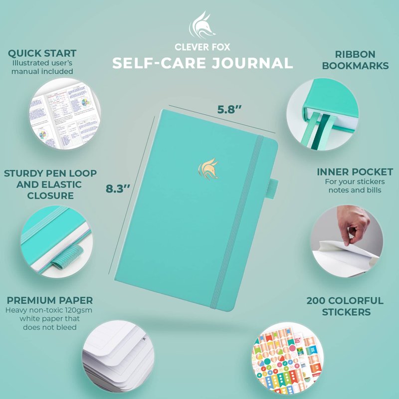 Self-Care Journal for Mindfulness and Wellness - 90-Day Reflection Notebook