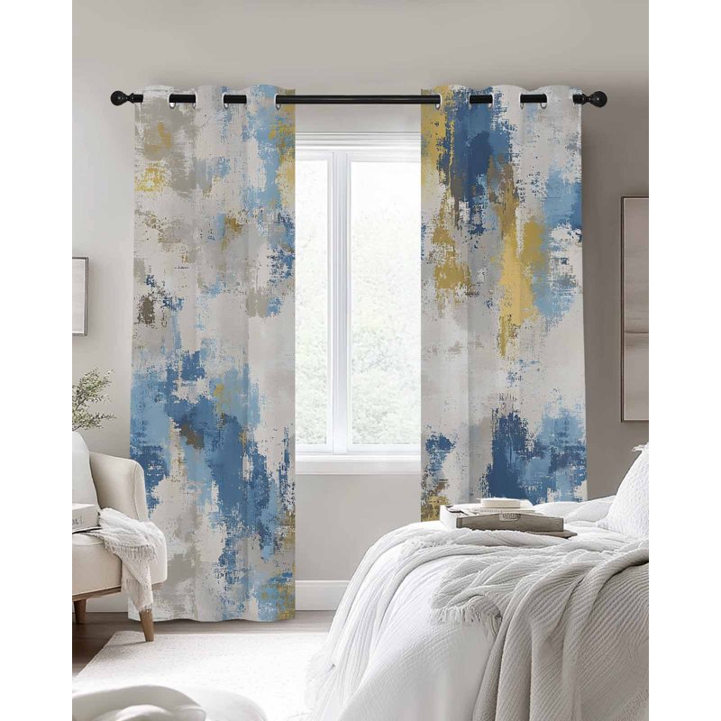 Blackout Window Curtain Panels 72 Inches Long for Bedroom Living Room Thermal Insulated Darkening Drapes