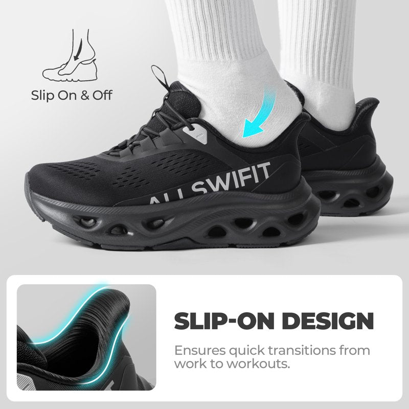 Women's Slip-On Walking Shoes - Cushioned, Non-Slip, Breathable Fitness Sneakers