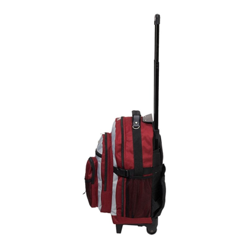 Unisex Deluxe Rolling Backpack with Wheels 13.5x18.5x7 Turquoise