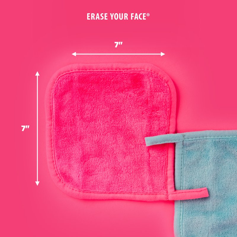 Reusable Makeup Removing Cloths - Water Activated, Soft Microfiber, Pink