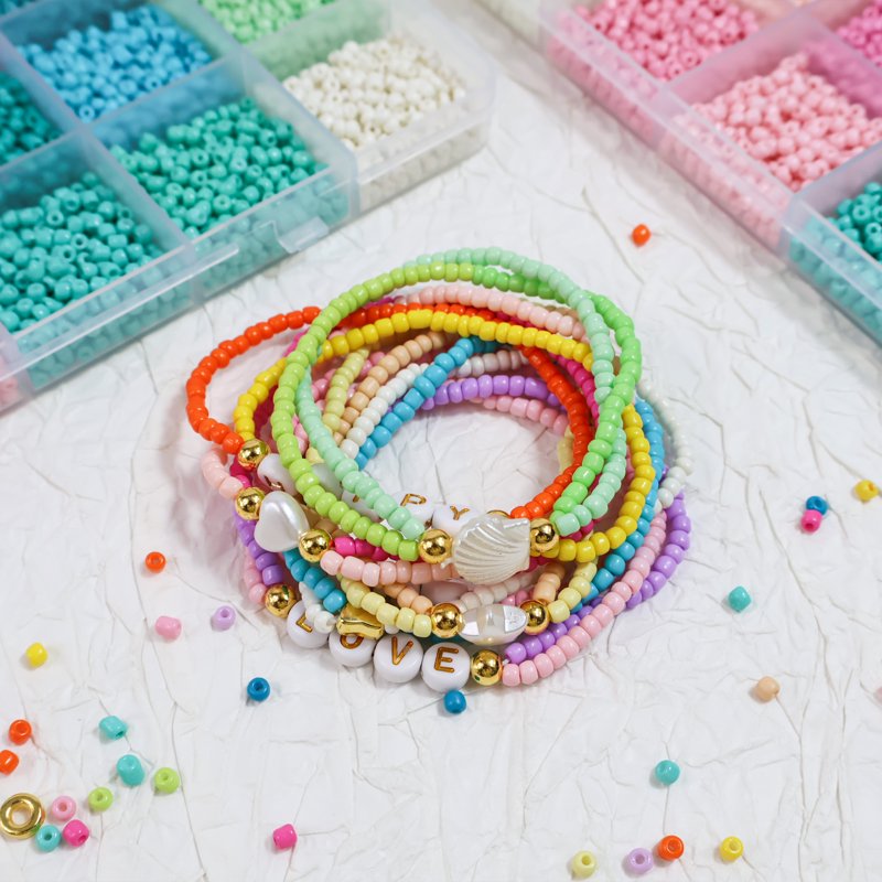 DIY Bracelets Making Kit with 12,000 Beads for Jewelry Crafting, All Colors Included