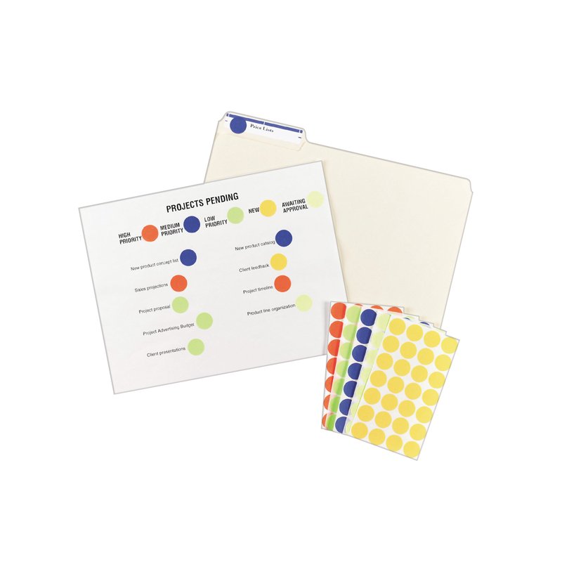 Self-Adhesive Removable Labels - Green, 0.75 Inch Diameter, Pack of 1008