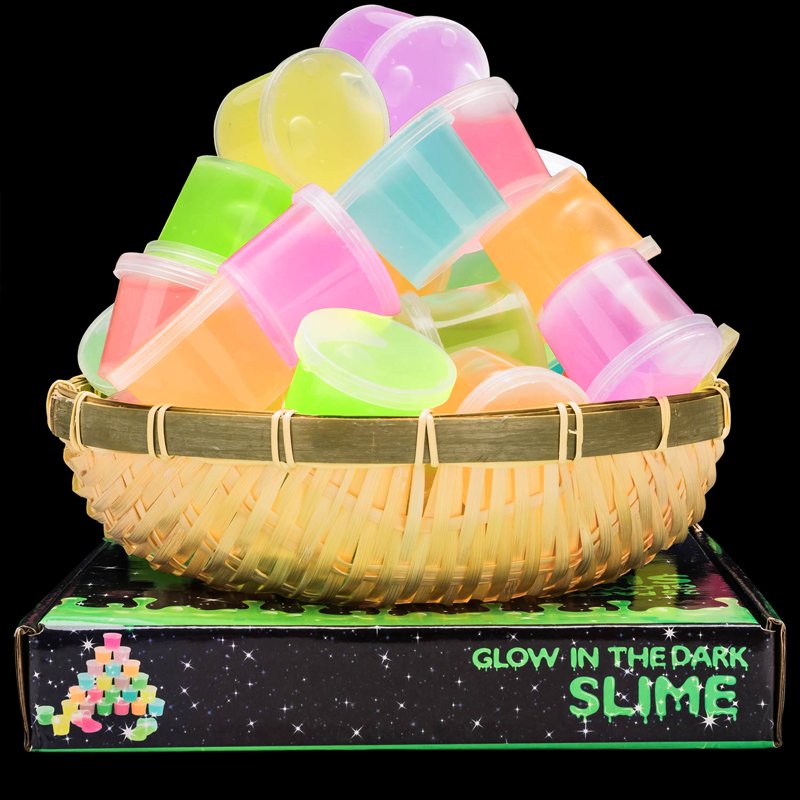 Glow in The Dark Slime 25 Pack - Neon Colors Stress Relief Toy for Kids