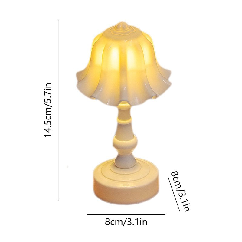 Battery-Powered Bluebells Flower Table Lamp for Bedroom & Desk Decor